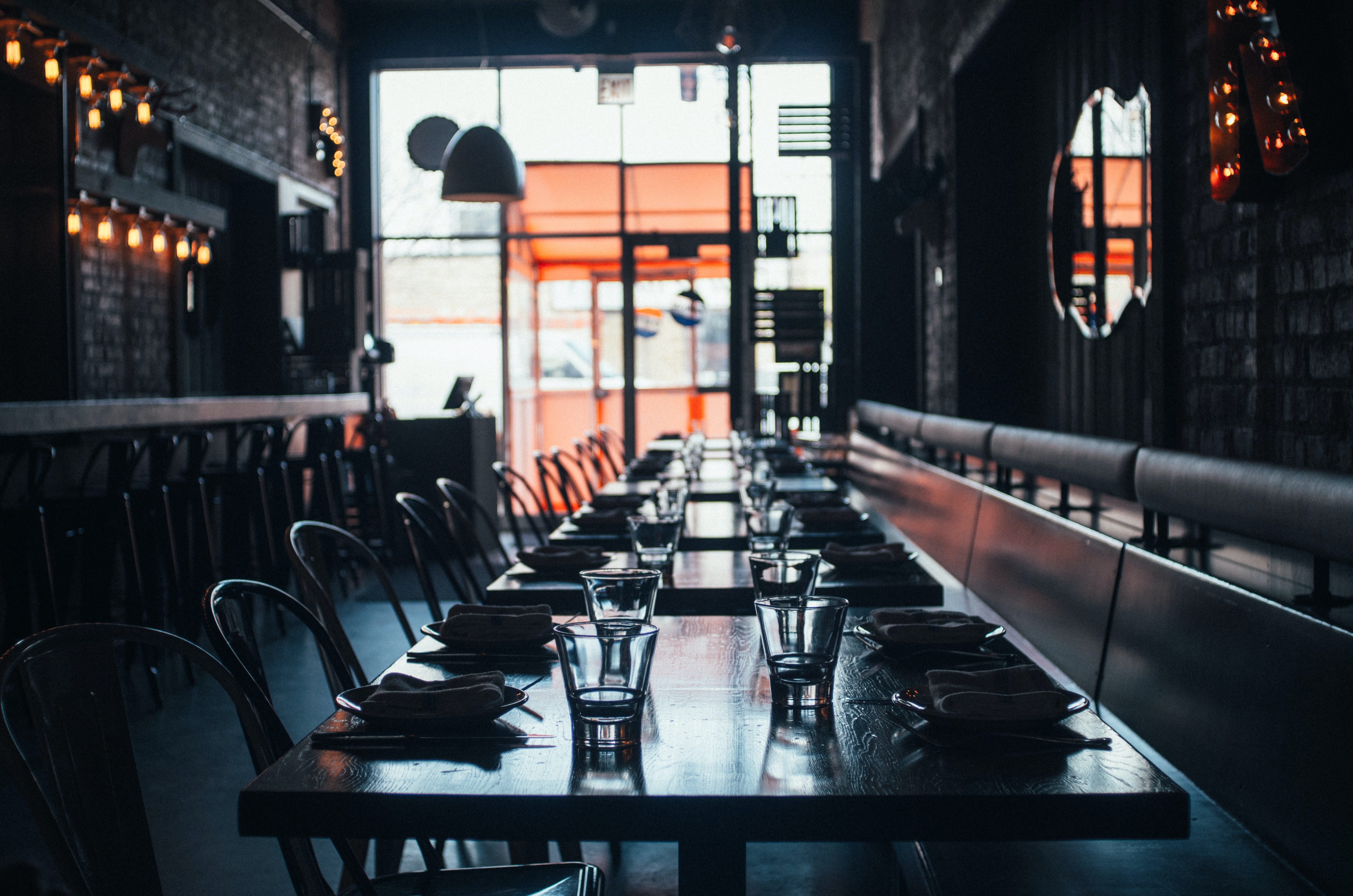 a dark restaurant photo